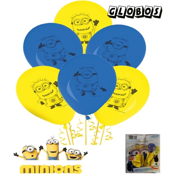 Globos De Lovely Minions   Pk-8Uds