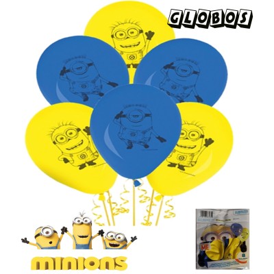 Globos De Lovely Minions   Pk-8Uds