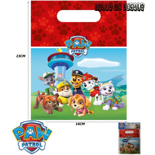 Bolsa De Regalo Paw Patrol Ready For Action   Pk-6Uds