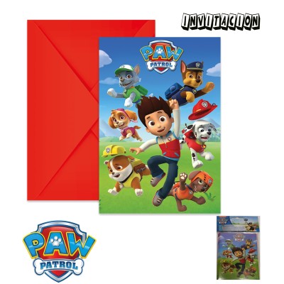Tarjeta De Invitacion Paw Patrol Lets Roll   Pk-6Uds