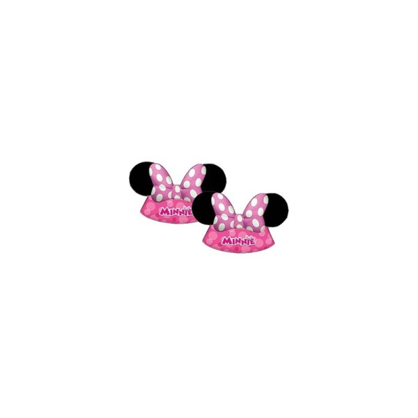 6 Gorros Cono 11X16 Cm.Minnie