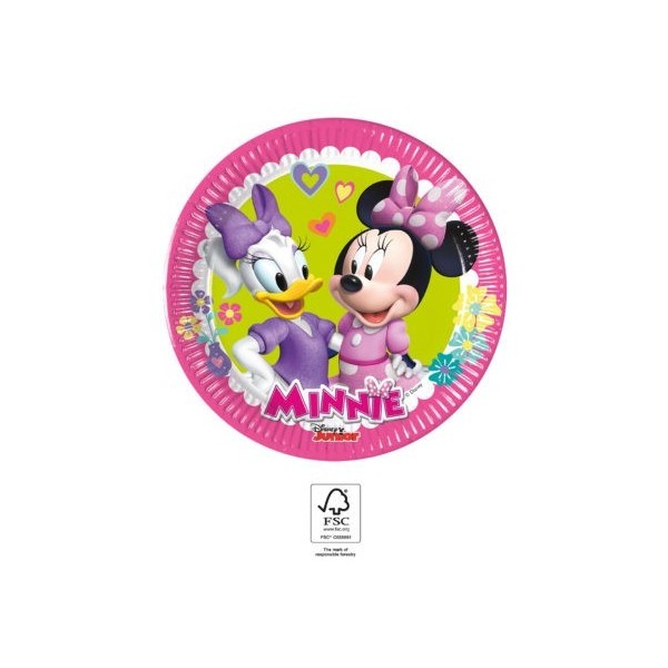 6 Platos Papel 20Cm. Minnie