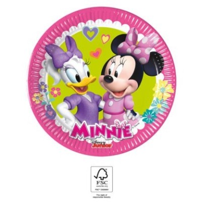 6 Platos Papel 20Cm. Minnie