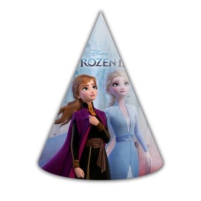 6 Gorros Cono 11X16 Cm.Frozen Ii