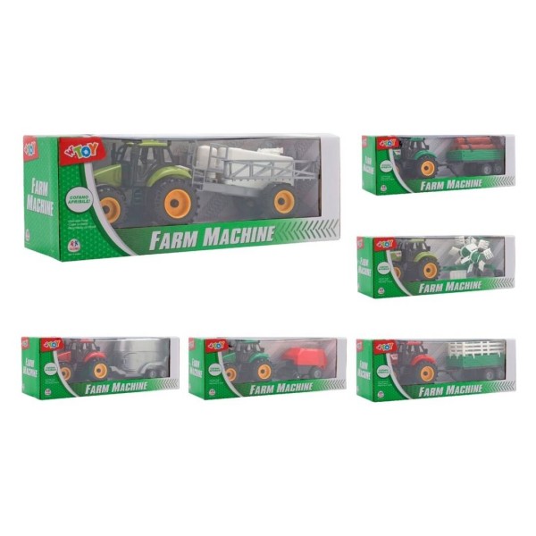 Tractor Agrícola C/Remolque Plástico 6 Ass29Cm X 10Cm X 9Cm
