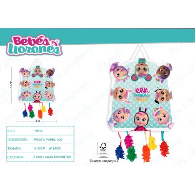 Pinata Pequena 28X33 Cm. Bebes Llorones