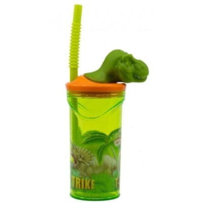 Dinosaurio Vaso Con Figurita 3D 360 Ml
