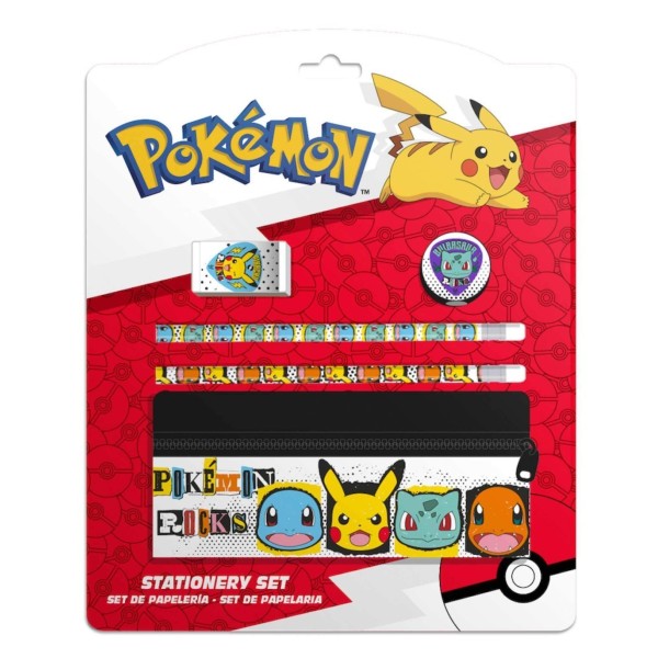 Pokemon Pikachu Set De Papeleria Con Portado