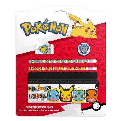 Pokemon Pikachu Set De Papeleria Con Portado