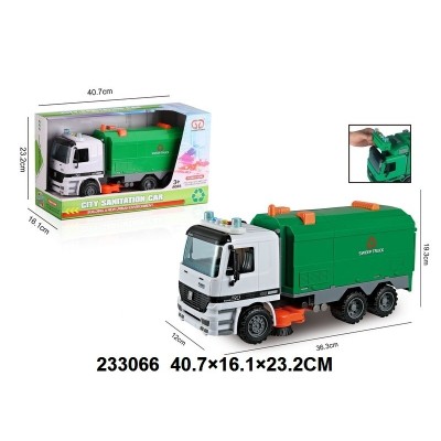 Furgoneta De Basura 40.7*16.10*23.20Cm,Camion Basura De Juguete Grande Camión Basura Juguete Con Basura Y Luces Y Sonidos Funció