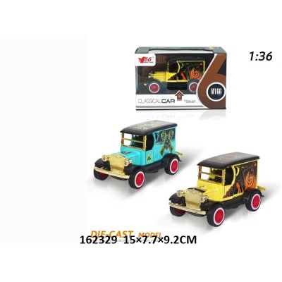 Coche Metalico Antiguo Puede Abierto Puerta Con Sonidos 9.2*15Cm