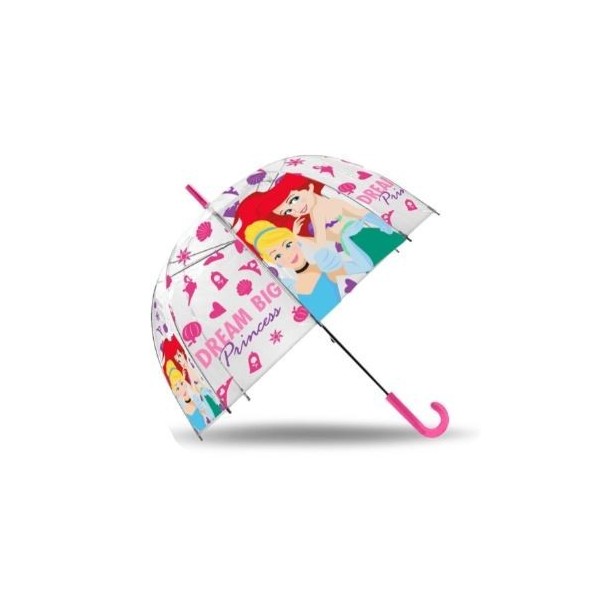 Princesas Disney Paraguas Transparente Con Automatico 46Cm