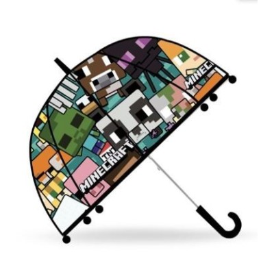 Minecraft Paraguas Transparente Manual 46Cm
