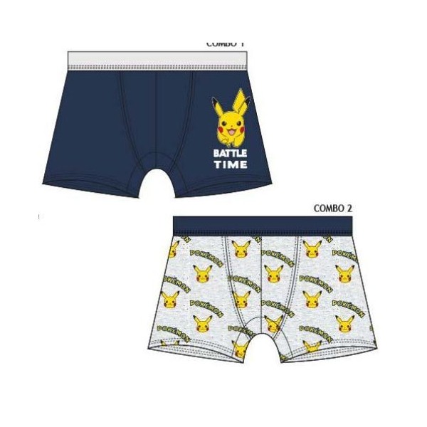 Pokemon Pikachu Pack 2 Boxers Para Adulto S/M/L/Xl