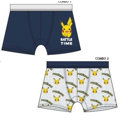 Pokemon Pikachu Pack 2 Boxers Para Adulto S/M/L/Xl
