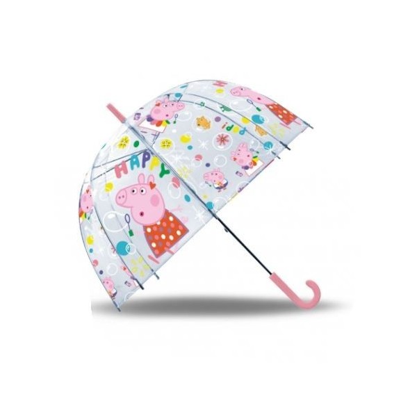 Peppa Pig Paraguas Transparente Manuel 48Cm