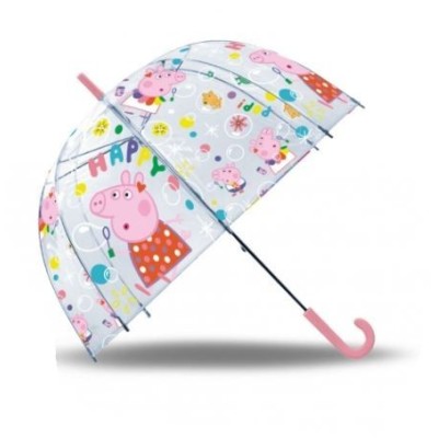 Peppa Pig Paraguas Transparente Manuel 48Cm