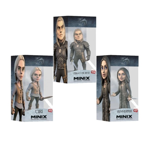 Figura Minix Yennefer -Ciri-Geralt-The Witcher 12Cm