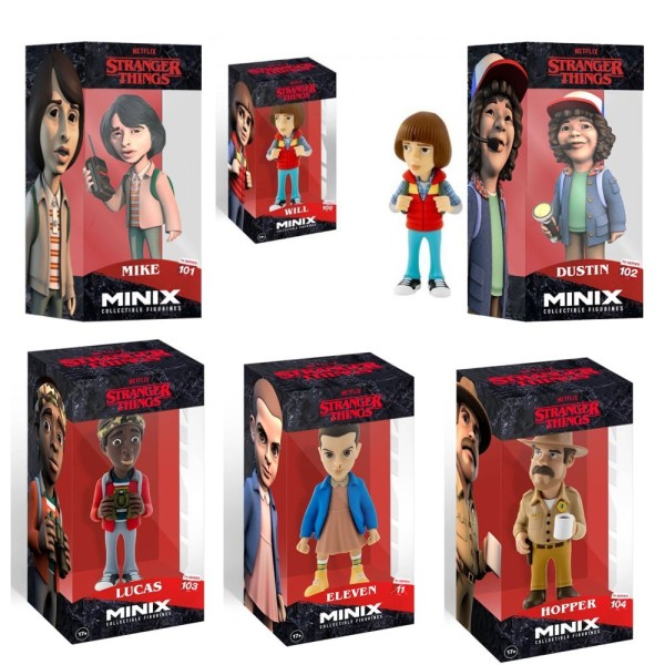 Figura Minix Eleven-Hopper-Will-Mick-Dustin-Lucas Stranger Things 12Cm