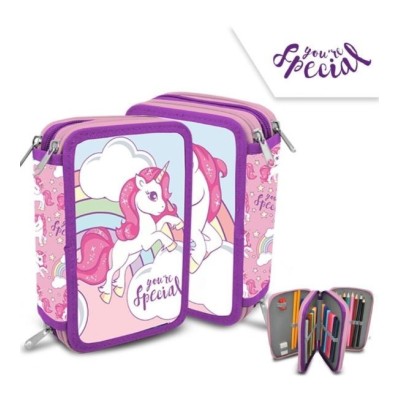 Unicornio Plumier 3 Cremalleras