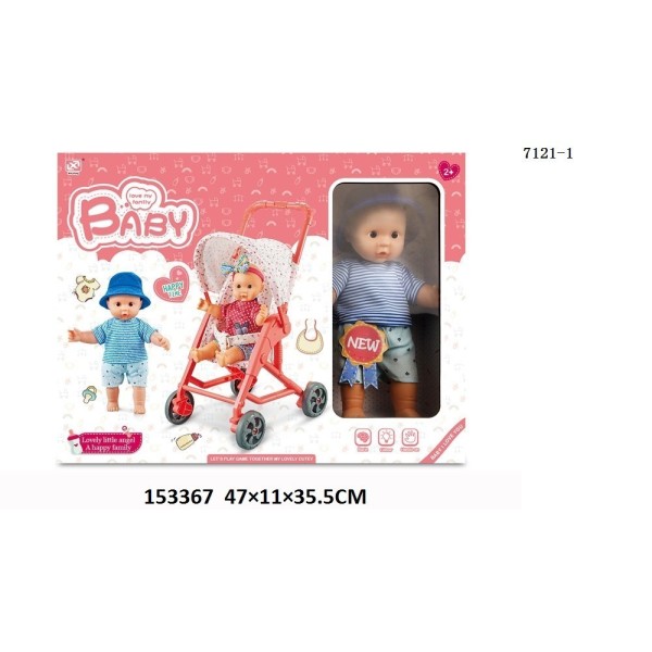 Bebé Con Trolly 47*11*35.5Cm